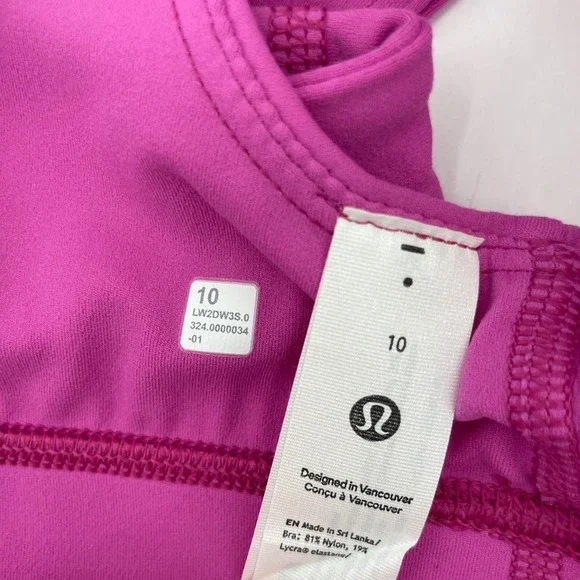Lululemon NWT Align V-Neck A/B Purple Highlight Nulu Yoga Bra LW2DW3S Size 10 - Picture 3 of 9